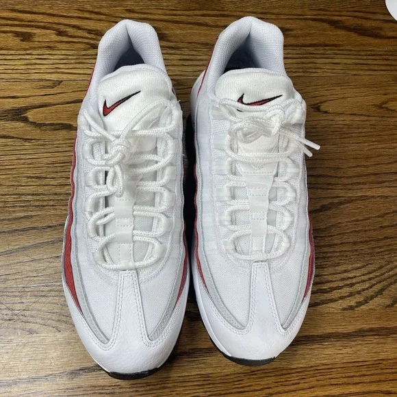 Nike Air Max 95 Essential Black White Varsity Red Grey Shoes Men Size 9 NEW - Picture 4 of 7